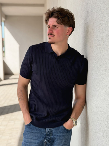 Polo manches courtes Renato - Bleu marine