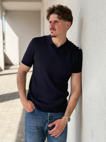 Polo manches courtes Renato - Bleu marine