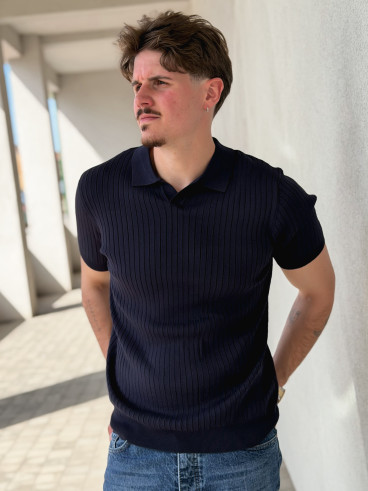 Polo manches courtes Renato - Bleu marine