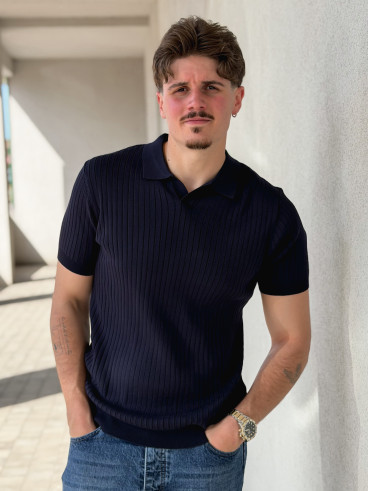 Polo manches courtes Renato - Bleu marine