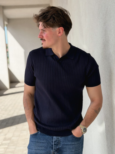 Polo manches courtes Renato - Bleu marine