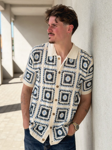 Chemise en crochet Octave - Beige