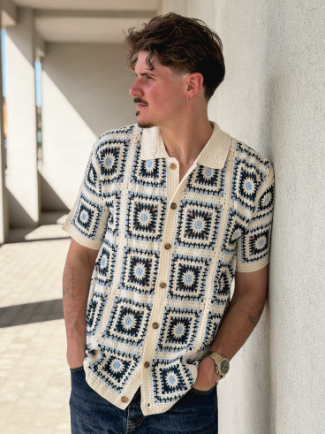 Chemise en crochet Octave - Beige
