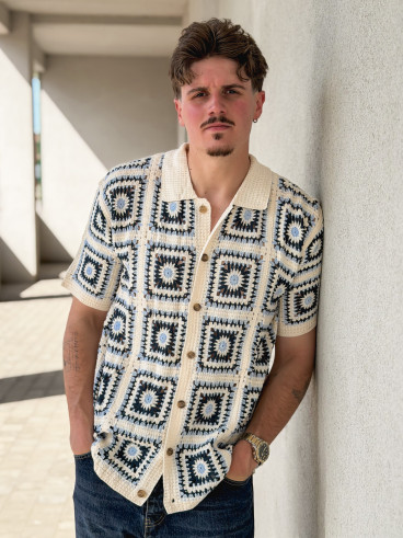 Chemise en crochet Octave - Beige