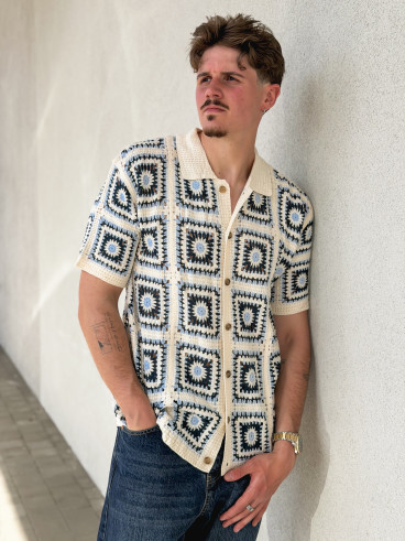 Chemise en crochet Octave - Beige