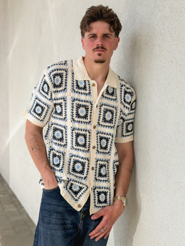 Chemise en crochet Octave - Beige