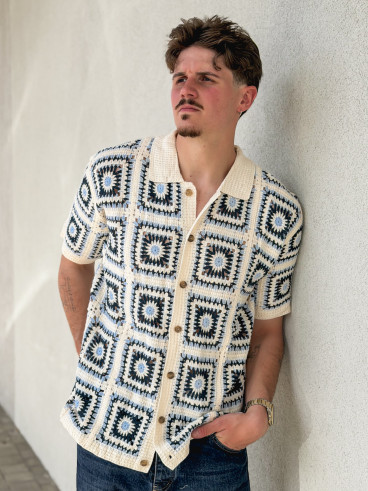 Chemise en crochet Octave - Beige