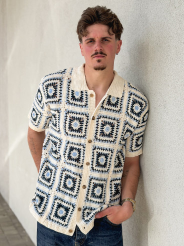 Chemise en crochet Octave - Beige