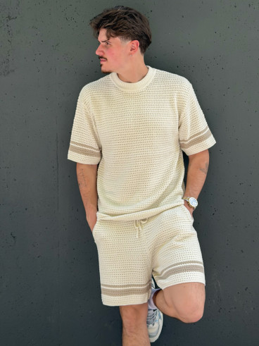 Ensemble en crochet Zayn - Ecru