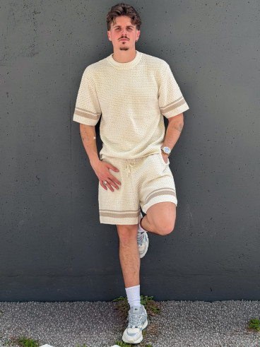 Ensemble en crochet Zayn - Ecru