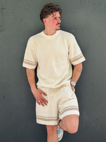 Ensemble en crochet Zayn - Ecru