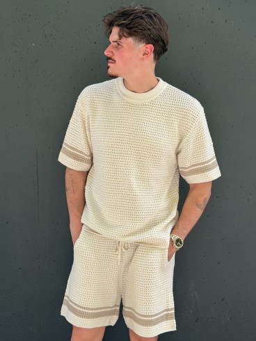 Ensemble en crochet Zayn - Ecru