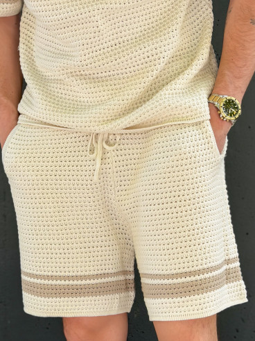 Ensemble en crochet Zayn - Ecru