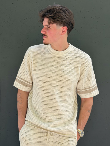 Ensemble en crochet Zayn - Ecru