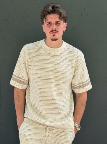 Ensemble en crochet Zayn - Ecru