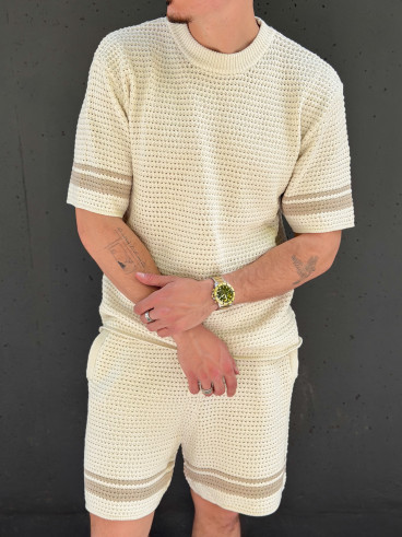 Ensemble en crochet Zayn - Ecru