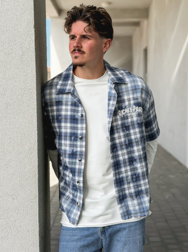 Chemise à carreaux Richy - Bleu