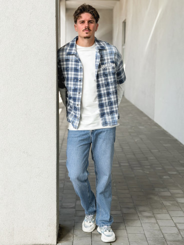 Chemise à carreaux Richy - Bleu