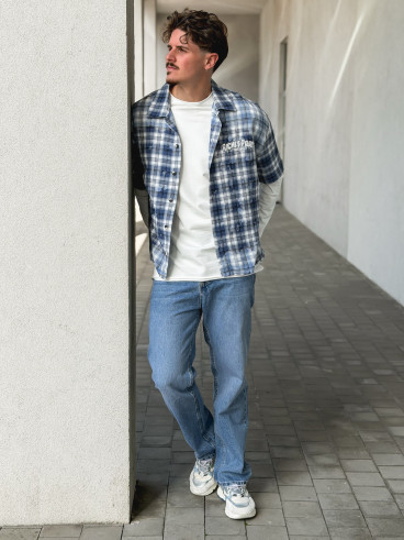 Chemise à carreaux Richy - Bleu