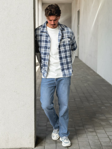 Chemise à carreaux Richy - Bleu