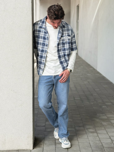 Chemise à carreaux Richy - Bleu