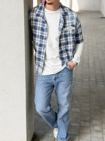 Chemise à carreaux Richy - Bleu