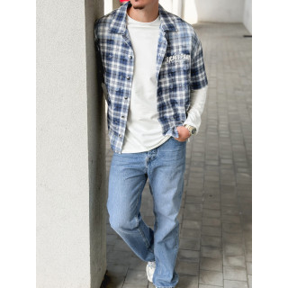 Chemise à carreaux Richy - Bleu