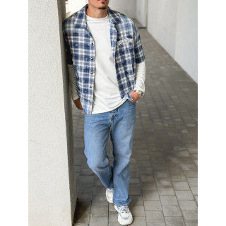 Chemise à carreaux Richy - Bleu