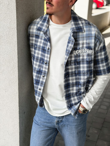 Chemise à carreaux Richy - Bleu