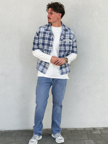 Chemise à carreaux Richy - Bleu