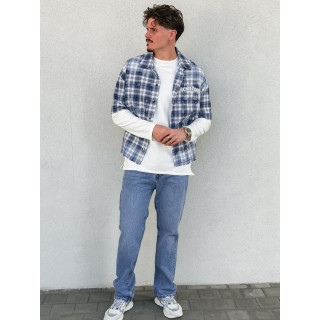 Chemise à carreaux Richy - Bleu