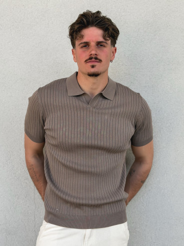 Polo manches courtes Renato - Taupe