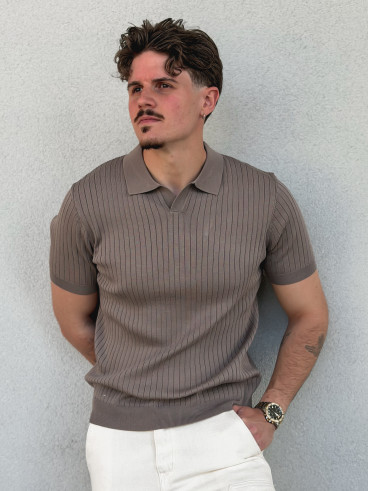 Polo manches courtes Renato - Taupe