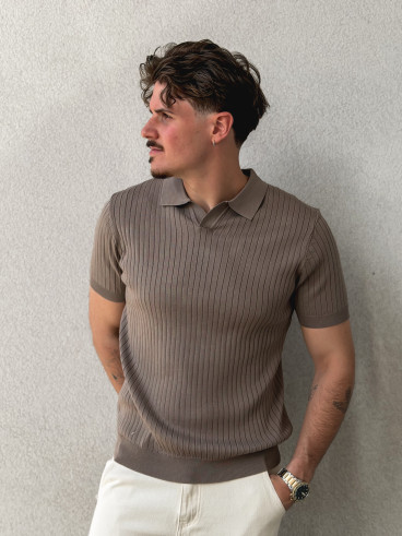 Polo manches courtes Renato - Taupe
