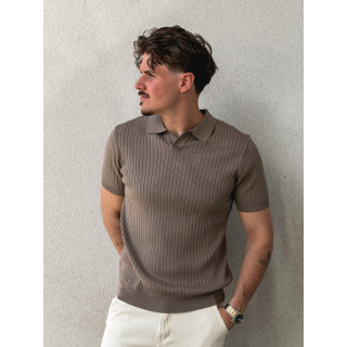 Polo manches courtes Renato - Taupe