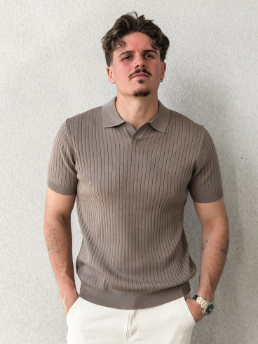 Polo manches courtes Renato - Taupe