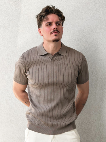 Polo manches courtes Renato - Taupe