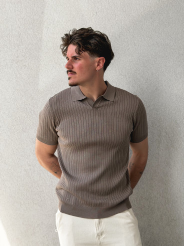 Polo manches courtes Renato - Taupe