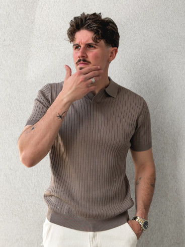 Polo manches courtes Renato - Taupe