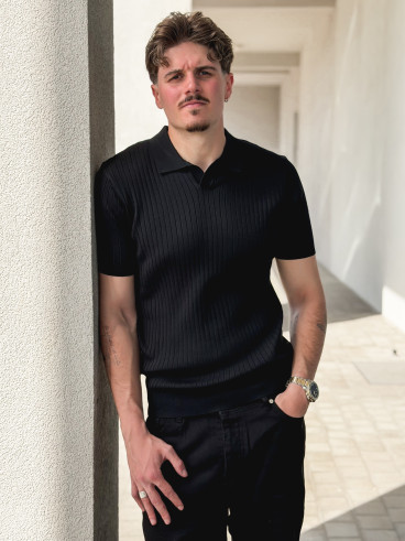 Polo manches courtes Renato - Noir