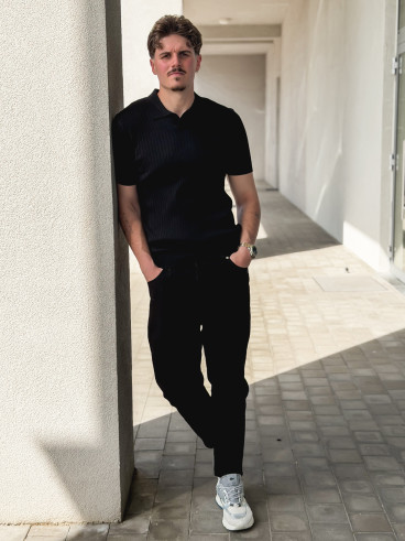 Polo manches courtes Renato - Noir