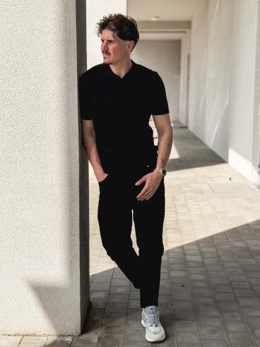 Polo manches courtes Renato - Noir