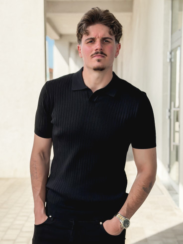 Polo manches courtes Renato - Noir