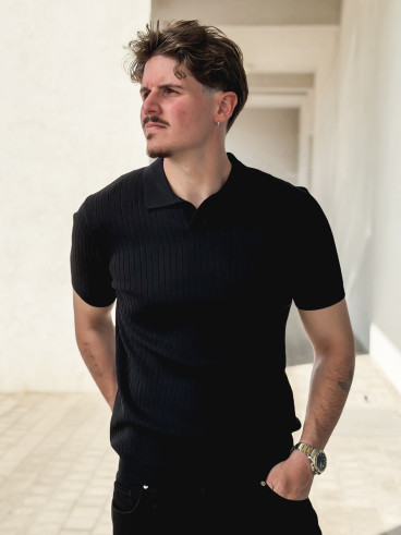 Polo manches courtes Renato - Noir