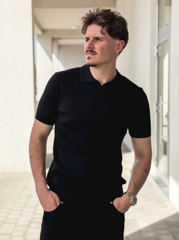 Polo manches courtes Renato - Noir