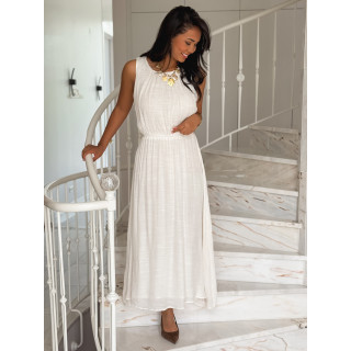 Robe longue Emiliane - Ecru