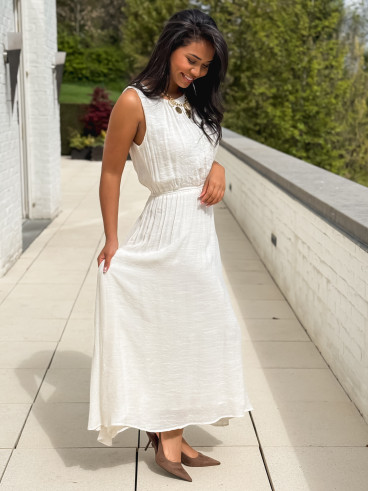 Robe longue Emiliane - Ecru