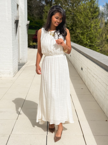 Robe longue Emiliane - Ecru