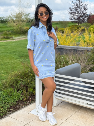 Robe en jeans Janie - Bleu clair