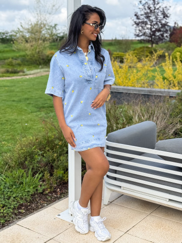 Robe en jeans Janie - Bleu clair